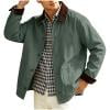 thumbnail image 7 of Mens Corduroy Chore Jacket Lightweight Contrast Point Collar Button Front Casual Coat with Patch Pockets Long Sleeve Fall Outerwear, 7 of 7