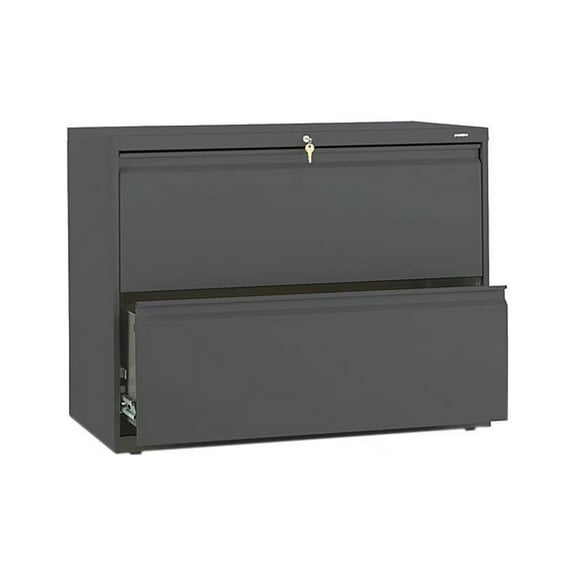 HON 800 Series Two-Drawer Lateral File, 36w x 19-1/4d x 28-3/8h, Charcoal