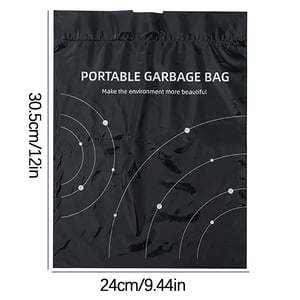 Sac d'ordure portable de fermeture de cordon auto-adhésif, pour la cuisine de bureau de voiture 20PCS Sacs jetables de déchets de voiture Sacs de rangement de type collant
