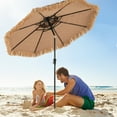 thumbnail image 2 of Gymax 8.8 FT Hawaiian Style Umbrella Thatched Tiki Umbrella w/8 Ribs Sun-proof Fabric, 2 of 10