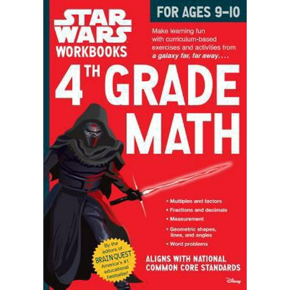 Pre-Owned Star Wars Workbook: 4th Grade Math (Paperback) 076118936X 9780761189367