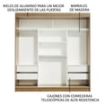 thumbnail image 4 of Ropero Closet Madesa Reno 3 Puertas Corredizas - Marrón/Blanco, 4 of 9