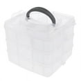thumbnail image 2 of AMERTEER Clear Jewelry Box Organizer Storage Container With Adjustable Dividers 18-Slots 3 Tier - Clear  Large, 2 of 6