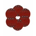 thumbnail image 7 of 15 Inch Round Placemats Set of 6, Red Boho Non Slip Heat Insulation PP Table Mats, Vintage Ethnic Tribe Abstract Art Retro Washable Place Mats for Kitchen Dining Party Table Decor, 7 of 7