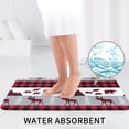 thumbnail image 6 of Bathroom Rugs Sets 3 Piece - Buffalo Plaid Forest Absorbent Non Slip Bath Mats, U-Shape Toilet Lid Cover, Contour Mat, Soft Washable Shower Mats Bath Rug Mat for Bathroom Tub Toilet, 6 of 7