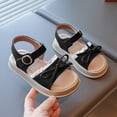 thumbnail image 2 of TAIAOJING Toddler Girls Sandals 2025 Spring/Summer Mid To Large Child Bow Comfortable Flat Shoes For Women Versatile Breathable Stylish 8-8.5Y, 2 of 5