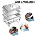 thumbnail image 6 of 6 Pcs Chafing Dish Buffet Set, Stainless Steel Square Dining Stove and Warmers, Food Pan, Fuel Holder and Lid for Home Parties, 6 of 7