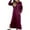 Wine, variant on Hueook Sweatshirt Dress Fall Dresses for Women 2025 Women's Fashion Round Neck Winter Warm Color Long Sleeve Pocket Long Dress Blue S