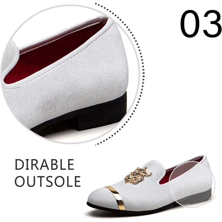 JITAI Luxury Men Shoes White Loafers Size 11 Jitai luxury men shoes - Gem main image 2