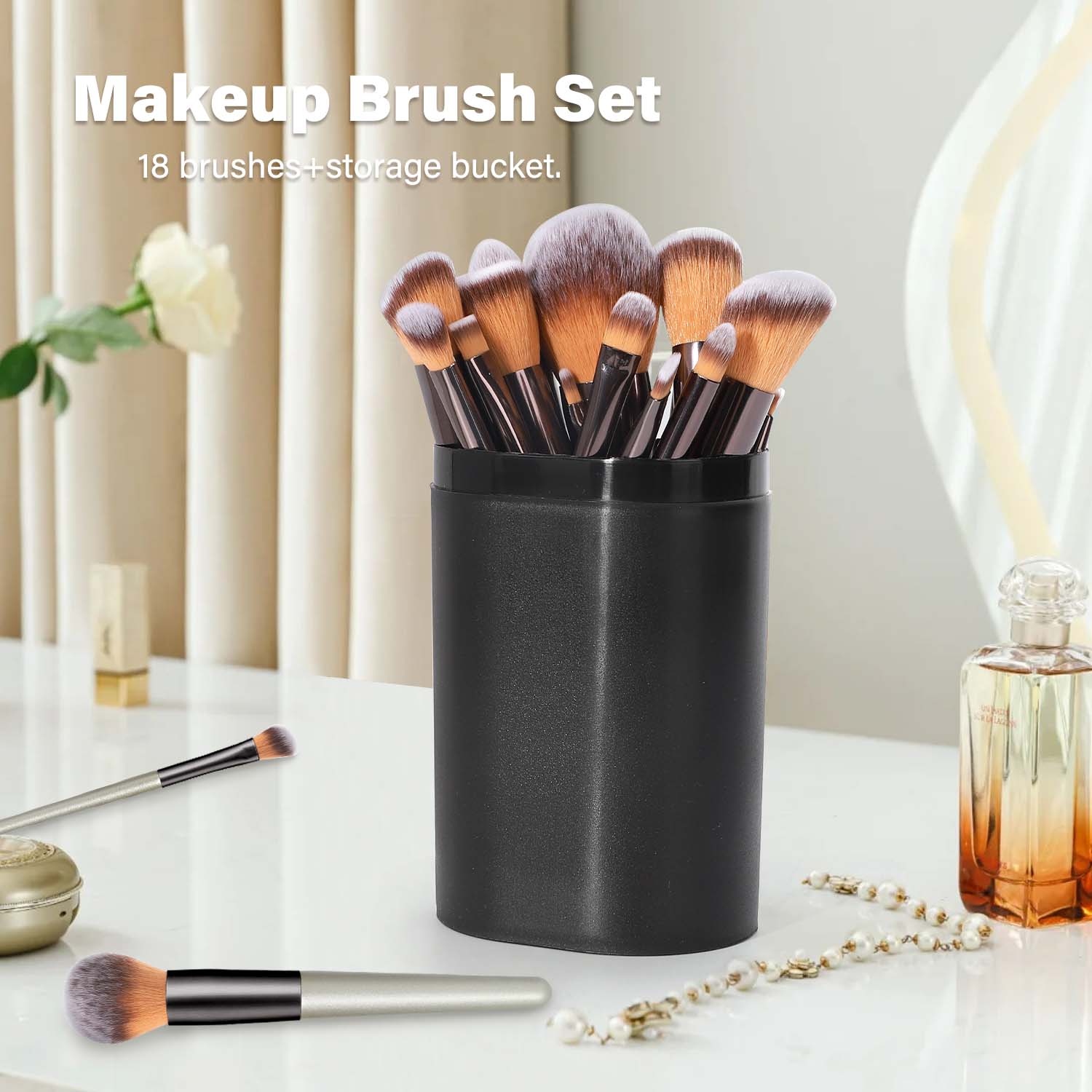 Livhil 18-Piece Professional Makeup Brush Set Gold photo 6
