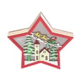 thumbnail image 3 of Christmas Star Decoration, Beautiful Attractive Interesting Not Easy To Fade Wooden Star Shaped Ornament   For Dining Table For Home, 3 of 8