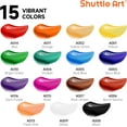 thumbnail image 5 of 47 Pack Acrylic Paint Set, Shuttle Art 15 Colors (12ml Each, 2Pack) Acrylic Paint with 10 Brushes Painting Canvas Knife Palette Sponge, Complete Gift Set for Kids, Adults Painting Canvas, 5 of 10