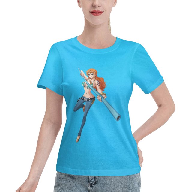 T-Shirt Basique à Manches Courtes pour Femme une Pièce Nami