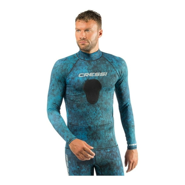 Playera para Caballero Cressi Rashguard Hunter Manga Larga Talla S Azul
