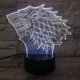 thumbnail image 2 of Lámpara LED de ilusión 3D con luz nocturna Game of Thrones, 2 of 2