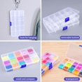 thumbnail image 4 of Hltser 6-Pack Plastic Organizer Box  Clear Storage Containers with Adjustable Dividers  Tackle Box  Craft Storage Organizer  Bead Organizer Box for Jewelry  Small Parts  and Tools, 4 of 7