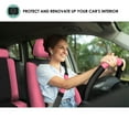 thumbnail image 6 of FH Group Light & Breezy Flat Cloth Car Seat Cover, Universal Pink Full Set Seat Covers with Air Freshener, 6 of 9