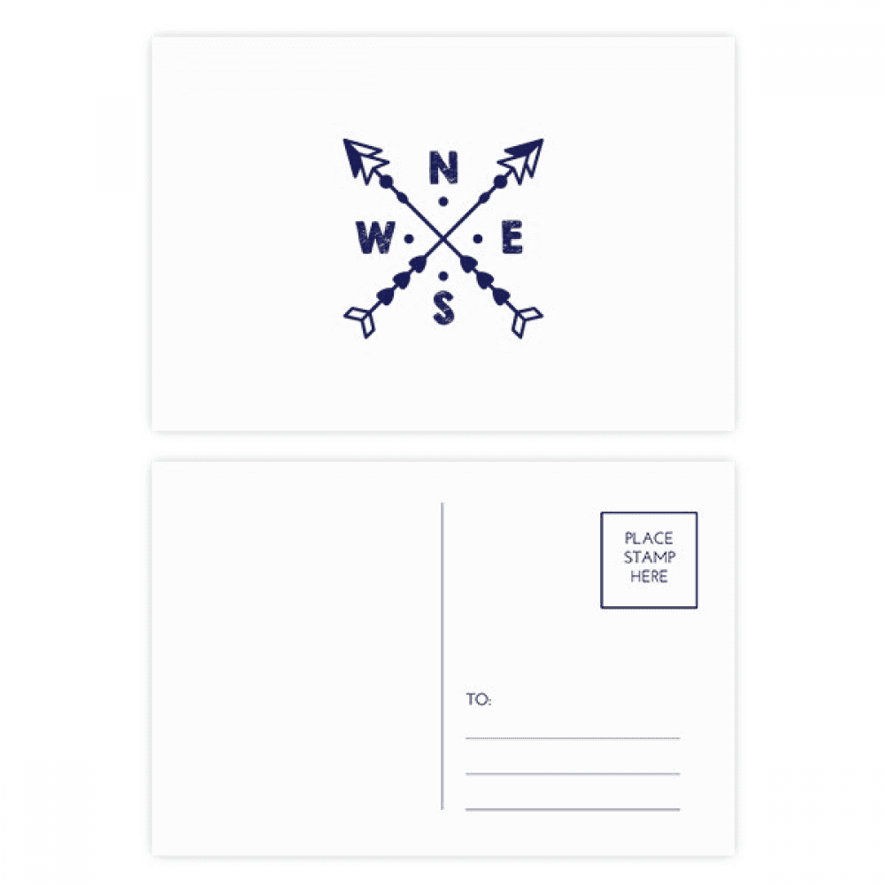 decoration direction indication postcard set birthday mailing thanks greeting card