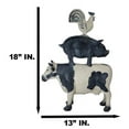 thumbnail image 2 of Ebros Gift 18.5"Tall Large Chicken Pig And Cow Stacked Decorative Statue Plaque, 2 of 8