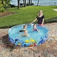 thumbnail image 2 of SIYTUAU Family Round Swimming Pool 72X15 Inch Marine Animal Print Pvc Material Thickened Inflatable Kids Water Play Center Outdoor Summer Activity Swimming Pool, 2 of 6