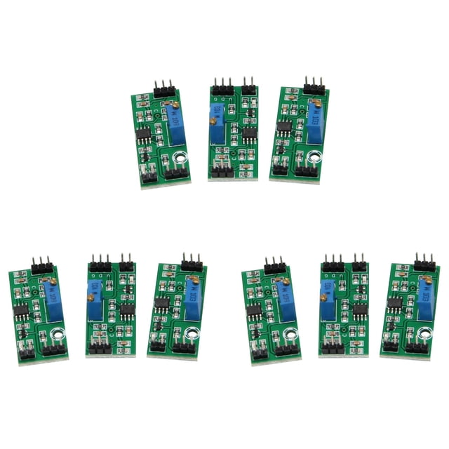 Módulo Comparador de Voltaje LM393 3,5-24 V de 9 Piezas con Indicador LED Control de Comparador Analógico de Salida de Alto