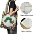 thumbnail image 3 of The Very Hungry Caterpillar Bolso de tela con estampado de lienzo para mujer, bolsa de compras reutilizable y estética, con cremallera interior, regalo para mujer, 35 × 40 cm., 3 of 6