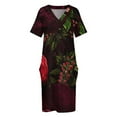thumbnail image 4 of Vestido largo holgado para mujer ropa de noche mística Botanical jardín nocturno VI bolsillo tendencia, 4 of 7