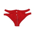 thumbnail image 2 of Lingerie for Women Zipper Split Briefs in High Gloss for Playful Enthusiasts RD1 XL, 2 of 4