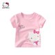 thumbnail image 3 of Hello Kitty-ropa para niños de algodón puro, camiseta fina informal de manga corta con cuello redondo y dibujos animados para bebé, verano, 3 of 4