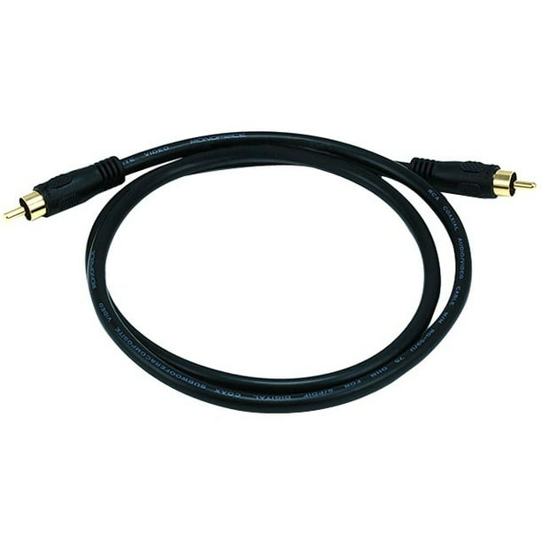 Monoprice 3ft Coaxial Audio/Video RCA Cable M/M RG59U 75ohm (for S/PDIF, Digital Coax, Subwoofer