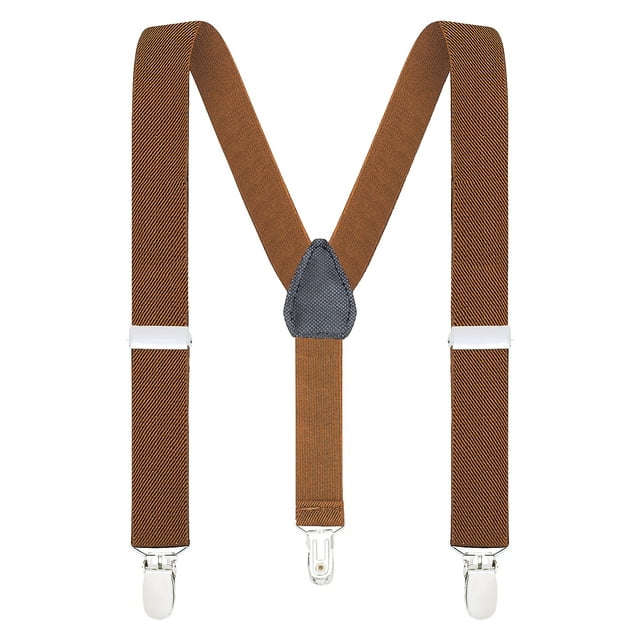 Buyless Fashion Adjustable Suspenders for Kids Toddlers Baby Elastic Solid Color 1 Inch - Y Back Design