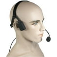thumbnail image 2 of Pryme® NBP-BH01 Tactical Bone Conduction Headset w/Conduction Speakers, Boom Microphone, Round (Hockey Puck) PTT Switch and Plug for Kenwood, Baofeng, Wouxon, TYT 2-Pin Radios, 2 of 3