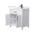 thumbnail image 2 of Beckett 30" White Single Vanity & Giotto Quartz Top (1-Hole) & Black Trim, 2 of 5