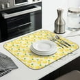 thumbnail image 5 of Fresh Spring Lemon Drying Mat 3-Layer Super Absorbent Microfiber Counter Protector, 5 of 5