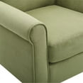 thumbnail image 6 of Bowery Hill Angelo Microfiber Fabric Upholstered Roll Armchair in Green, 6 of 7