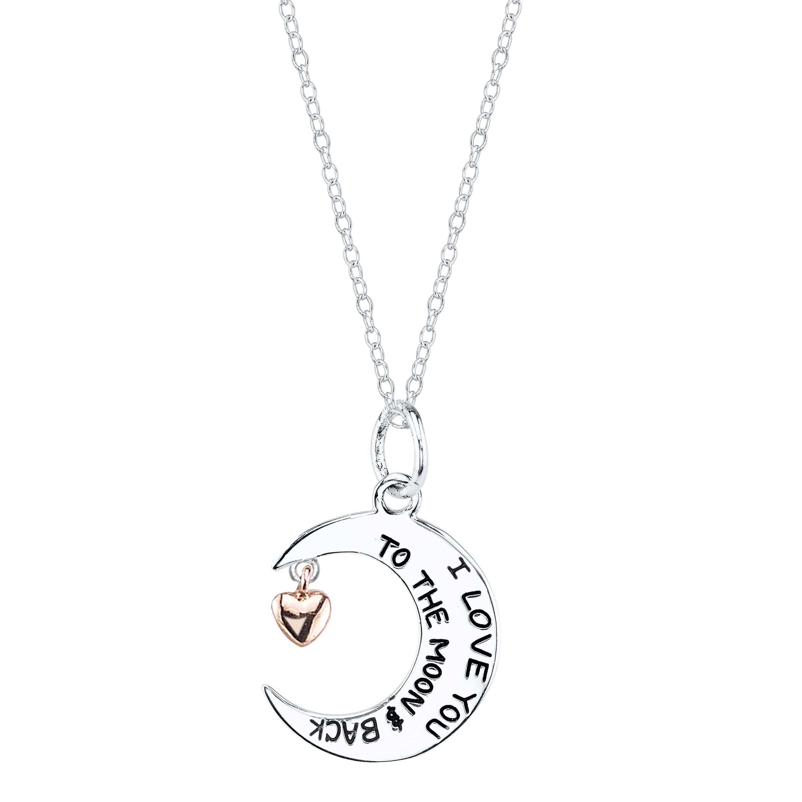 Little Luxuries Little Luxuries Two Tone Sterling Silver I Love You To The Moon And Back Crescent Moon And Heart Necklace Walmart Com Walmart Com Little Luxuries Little Luxuries Two Tone Sterling Silver I Love You To The Moon And Back Crescent Moon And Heart Necklace Walmart Com Walmart Com