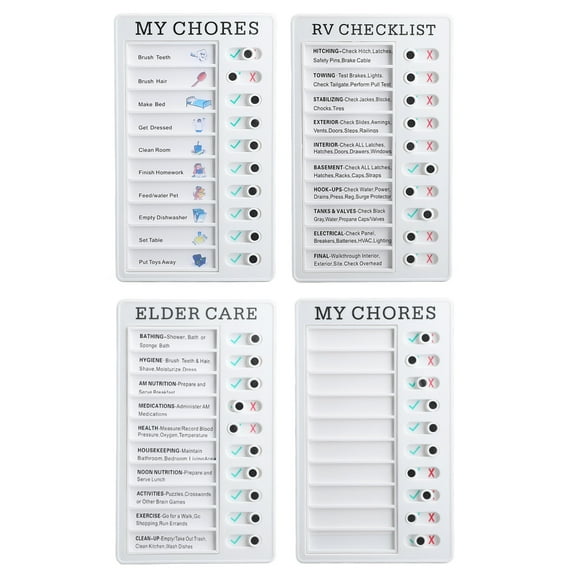 Ymiko Chore Chart Family My Chores 4Pcs Removable Reusable DIY Board