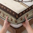 thumbnail image 3 of Twin XL Size Fitted Sheet Set - Texas Star Farm 2 Piece Bedding Sets 16" Deep Pocket Fitted Sheet with 1 Pillowcases, Vintage Country Star Brown Wood Grain Brushed Microfiber Hotel Luxury Bed Sheets, 3 of 9
