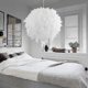 thumbnail image 1 of 2025 New White Feather Ceiling Lampshade Pendant Non-electric Shade Shade Reducing Ring Pendan Lamp - 30cm, 1 of 4
