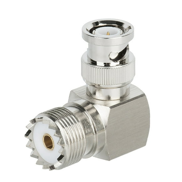 Gold-Plated BNC Male to UHF SO239 Female Connector for RF Applications, Wireless Devices, Video Broadcasting
