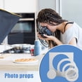 thumbnail image 4 of Adornos de fotografía de bloque de espuma de apoyo fotográfico geométrico 3D decoración del hogar 5 piezas blanco redondo Inevent HA001751-07, 4 of 6