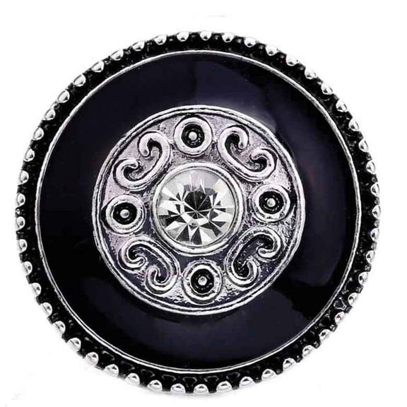 Rhinestone Bead Scroll Snap Jewelry Ginger Charm Button, For Interchangeable DIY Customizable Accessories