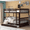 Style 2: Espresso, variant on Harper & Bright Designs Twin-Over-Twin Bunk Bed with Ladders and Two Storage Drawers, Walnut