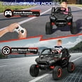 thumbnail image 5 of 4WD 24V Ride on Toys for Kids w/Parent Remote Control, 2 Seater 7AH Kids Battery Powered Vehicles, Bluetooth Spring Suspension, Storage for Gift, Black, 5 of 10