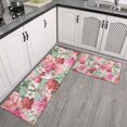 thumbnail image 2 of Pioneer Flower Floral Print Pattern Kitchen Rugs Sets Of 2,Anti Fatigue Kitchen Mat Rugs Non Slip Washable,Decorative Kitchen Floor Mats for Kitchen,Sink,Laundry,17"x30"+17"x47", 2 of 7