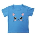 thumbnail image 2 of XQYLOS Kids' Cotton Short Sleeve Shirt Girls' Soft Summer Tee Girls Summer Loose Casual Trendy Cute Cat Printed Short Sleeve T Shirt Top Children'S Graphic T-Shirt, 2 of 4