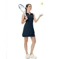 thumbnail image 4 of Tennis Dress for Women Golf Outfits with Shorts and Pockets Sleeveless Active Exercise Athletic Dresses for Women Black 2XL, 4 of 7