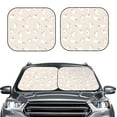 thumbnail image 2 of Honeii Beautiful Rabbit Print Foldable Car Sun Shade for Windshield, 2-Piece UV Protection Shade, Protects Car Interior, Ideal for Cars, Trucks, SUVs-Medium, 2 of 6