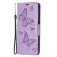 thumbnail image 5 of Wallet Case for Samsung Galaxy A13 5G, Butterflies Pattern Luxury PU Leather Card Slots Holder Magnetic Flip Folio Cover with Kickstand Soft Silicone Shockproof Protective Case,Violet, 5 of 6