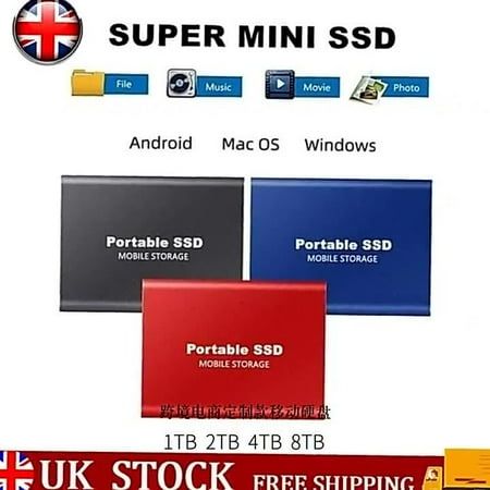 

Mobile Hard Drive - Portable External Hard Drive High Speed Upgrade 16T 8T 6T 4T 2TB 1TB 500GB High Speed Transfer 500GB
